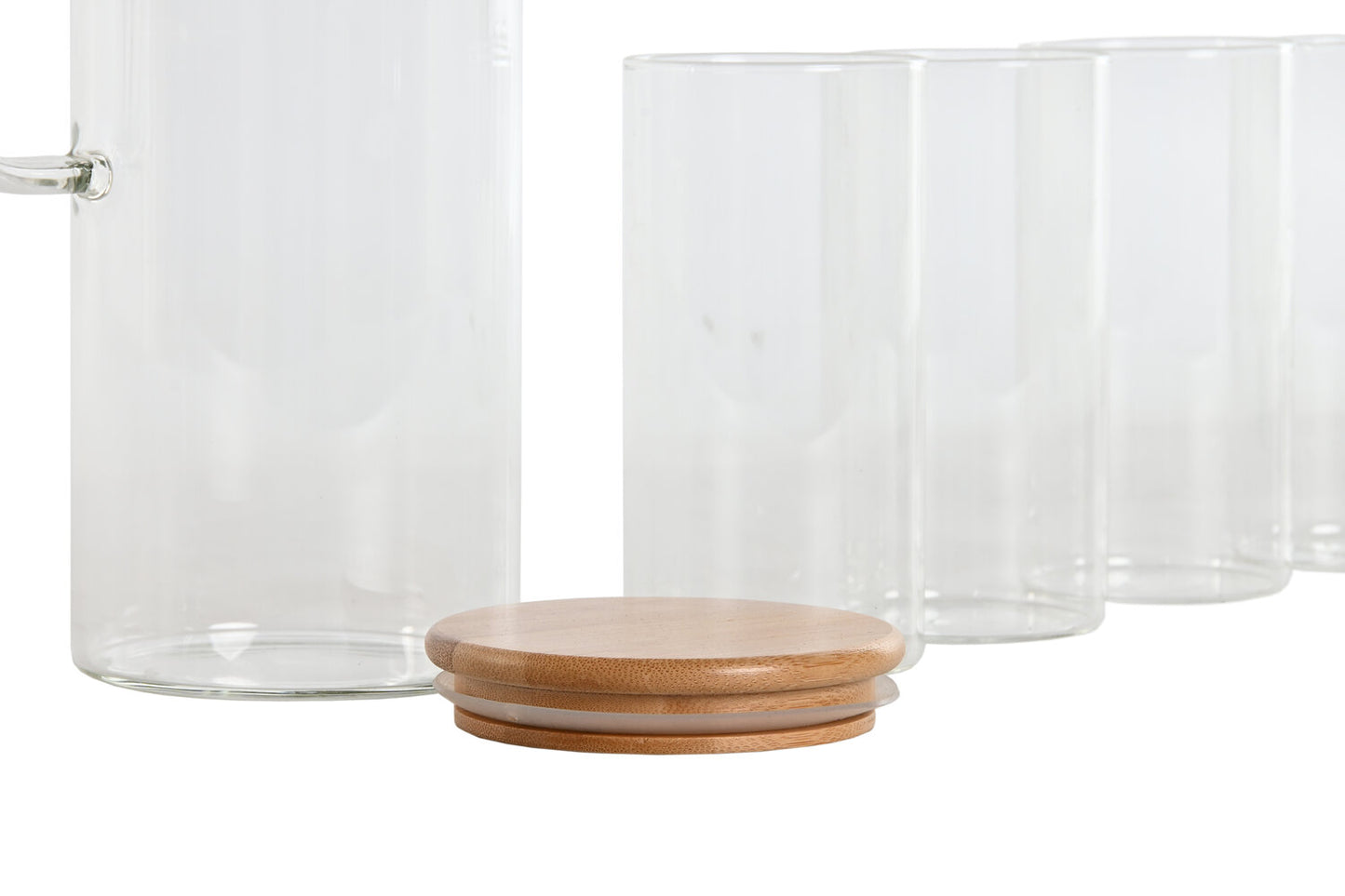 VASO SET 5 BOROSILICATO 8X8X9:6 210ML JARRA 1L