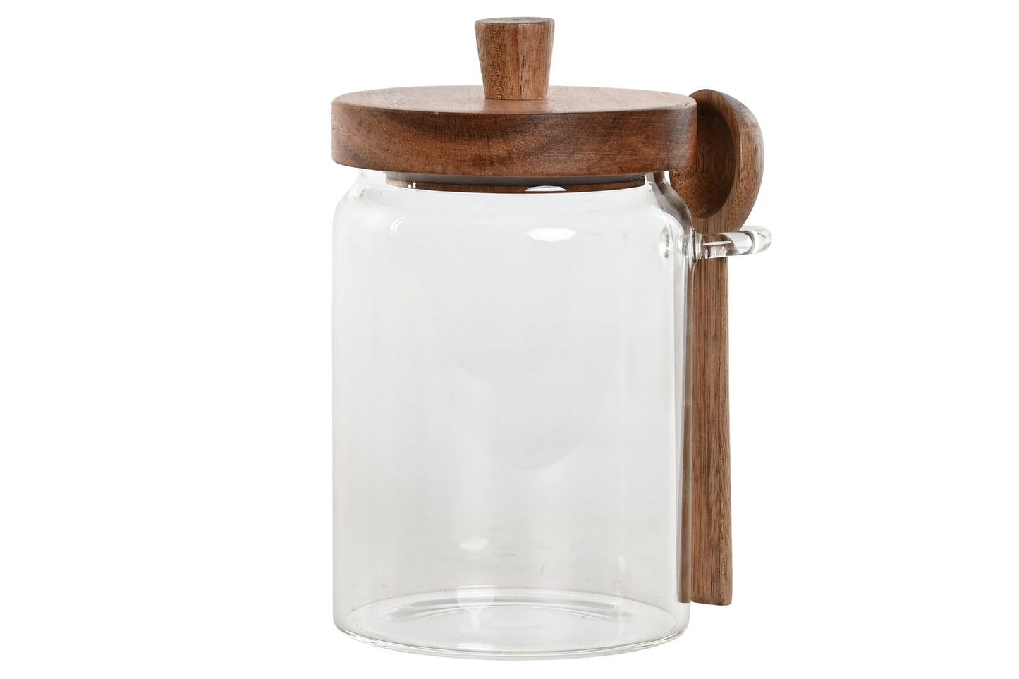 BOTE BOROSILICATO ACACIA 13X9X16:5 650ML CUCHARA