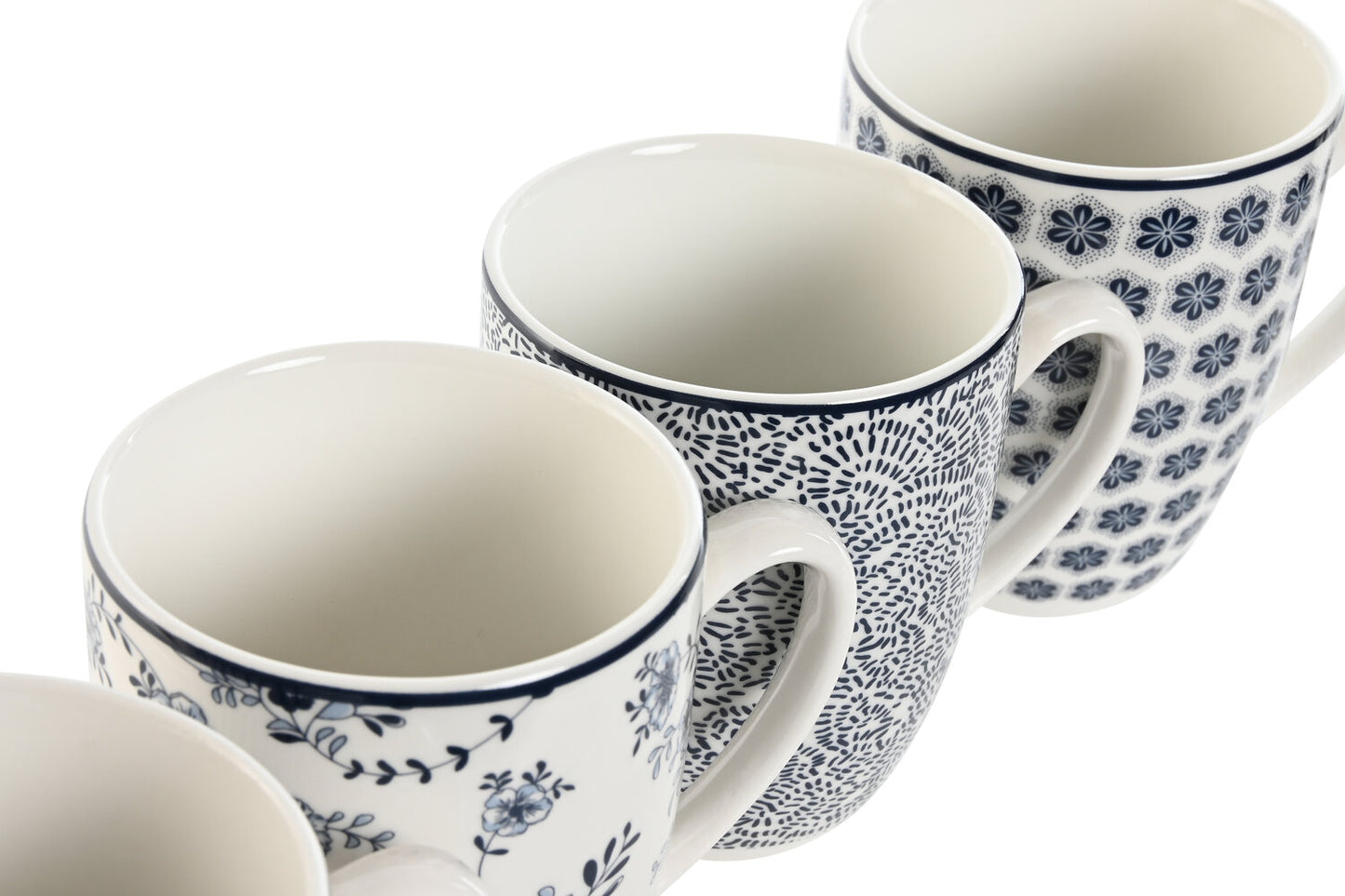 MUG SET 4 PORCELANA 12X9X10:5 340ML AZUL