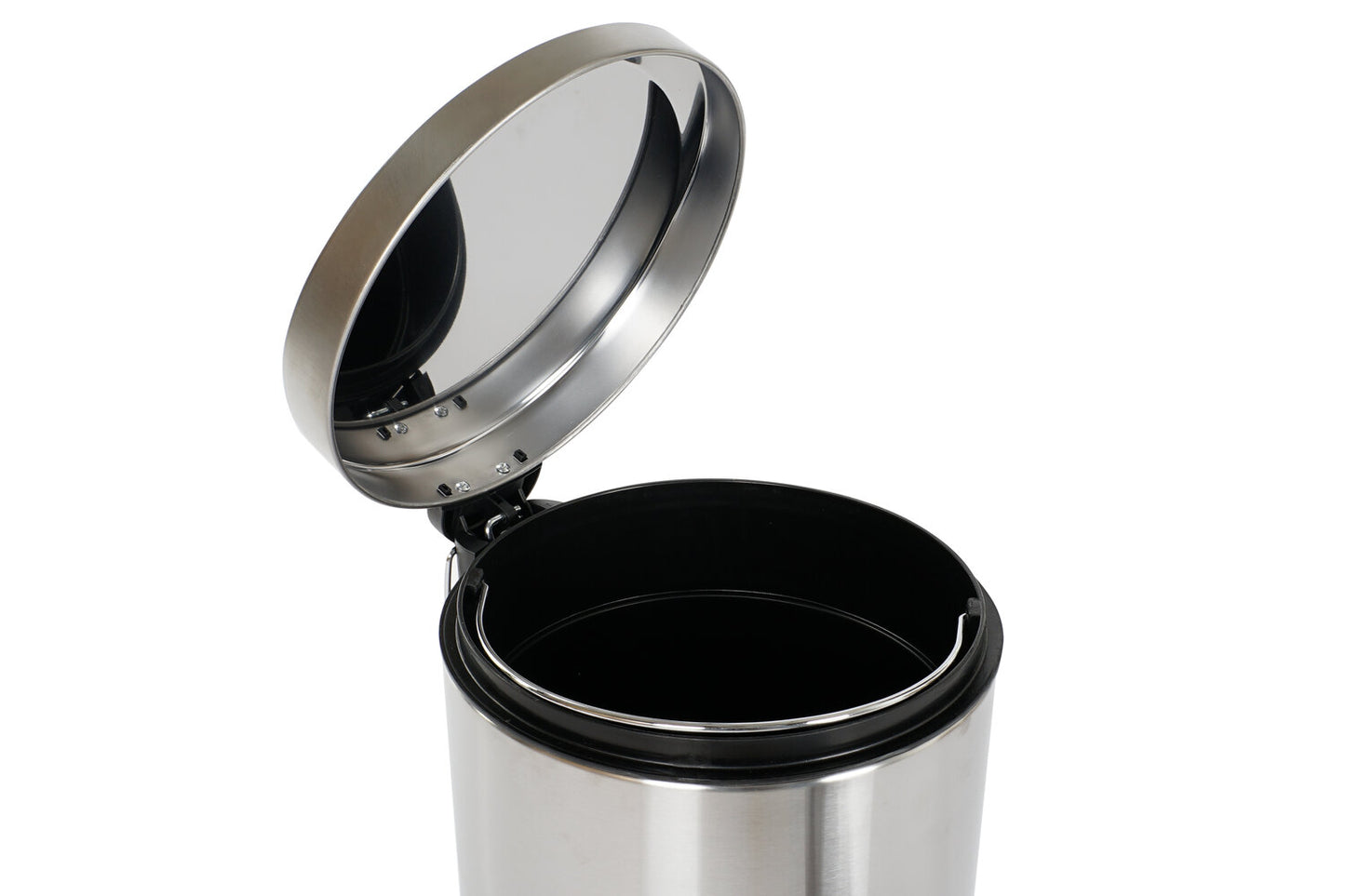 PAPELERA INOX PP 25X25X39 12L MATE PLATEADO