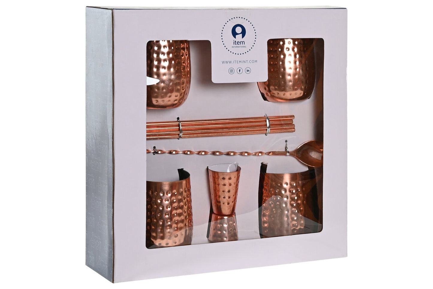 COCTEL SET 10 INOX 8:5X8:5X11 540ML VASOS X4