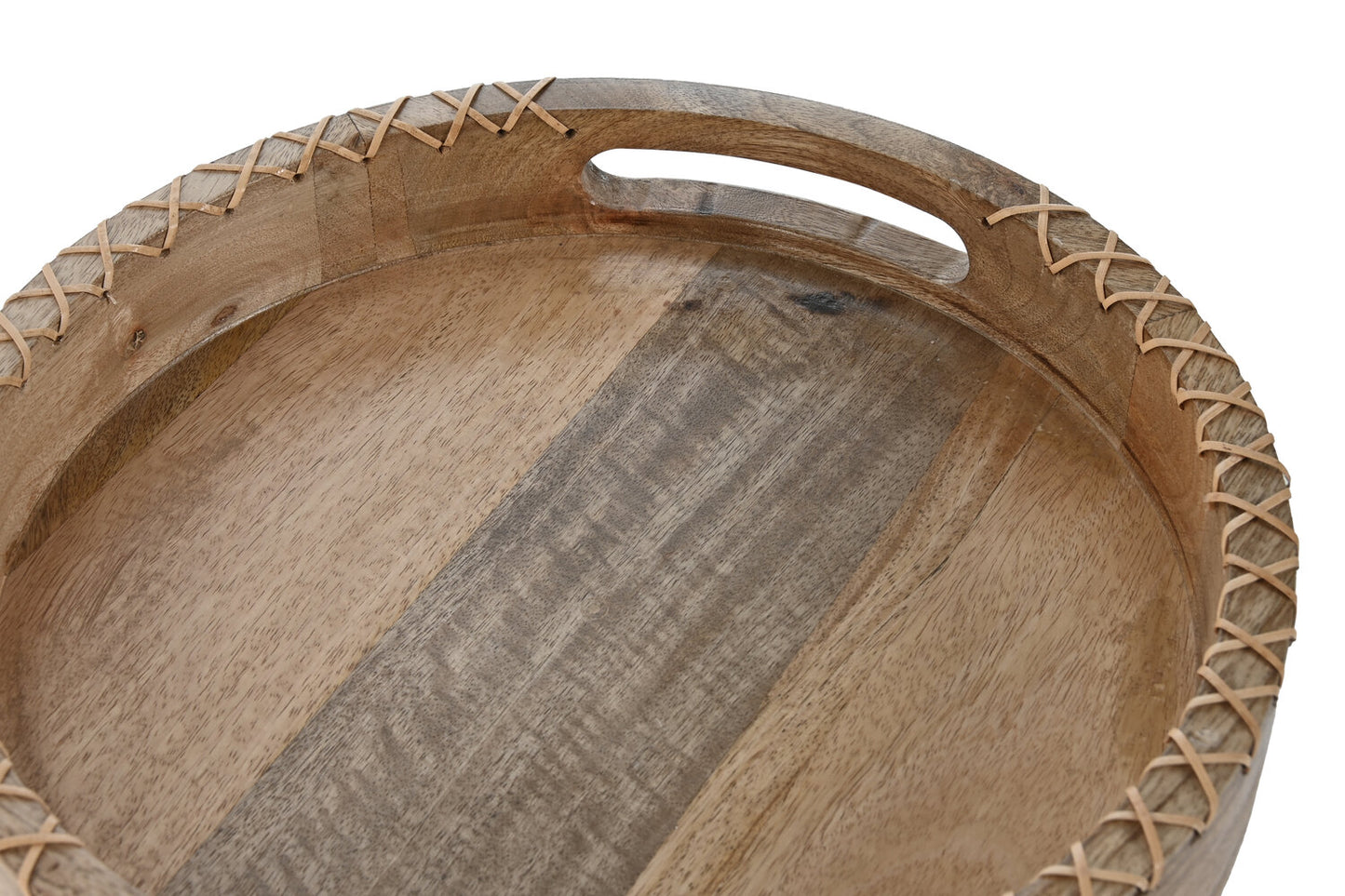 BANDEJA MANGO RATAN 30X30X5 TRENZADO NATURAL