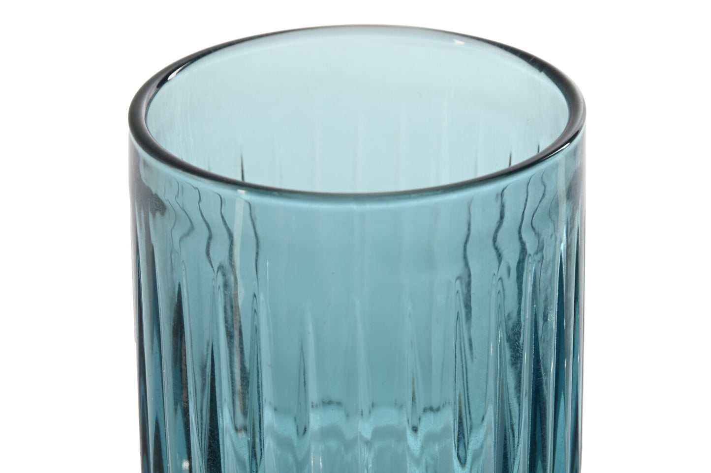 VASO SET 6 CRISTAL 7:5X7:5X9:5 275ML RAYADO AZUL