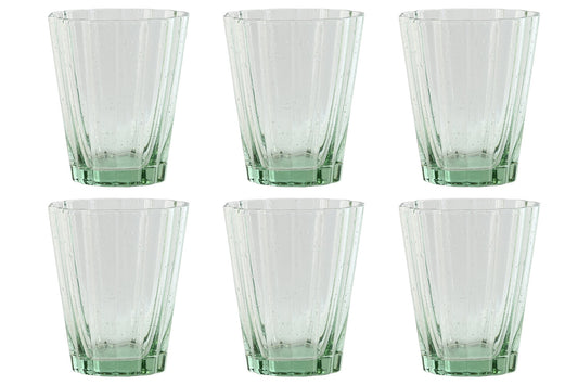 VASO SET 6 CRISTAL 8:5X8:5X9:5 280ML BURBUJAS