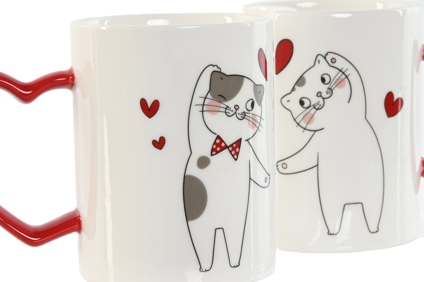 MUG SET 2 PORCELANA 24X8X9:5 260ML GATOS LOVE