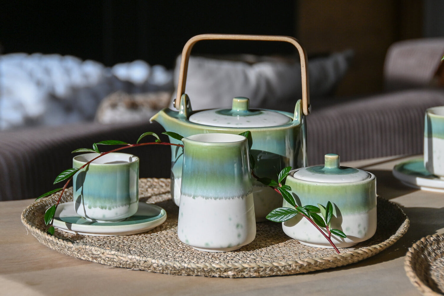 AZUCARERO SET 2 PORCELANA 9X9X8:4 250ML LECHERA