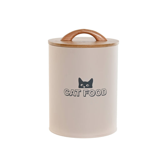 BOTE METAL BAMBU 14X14X20 2:5L COMIDA BEIGE