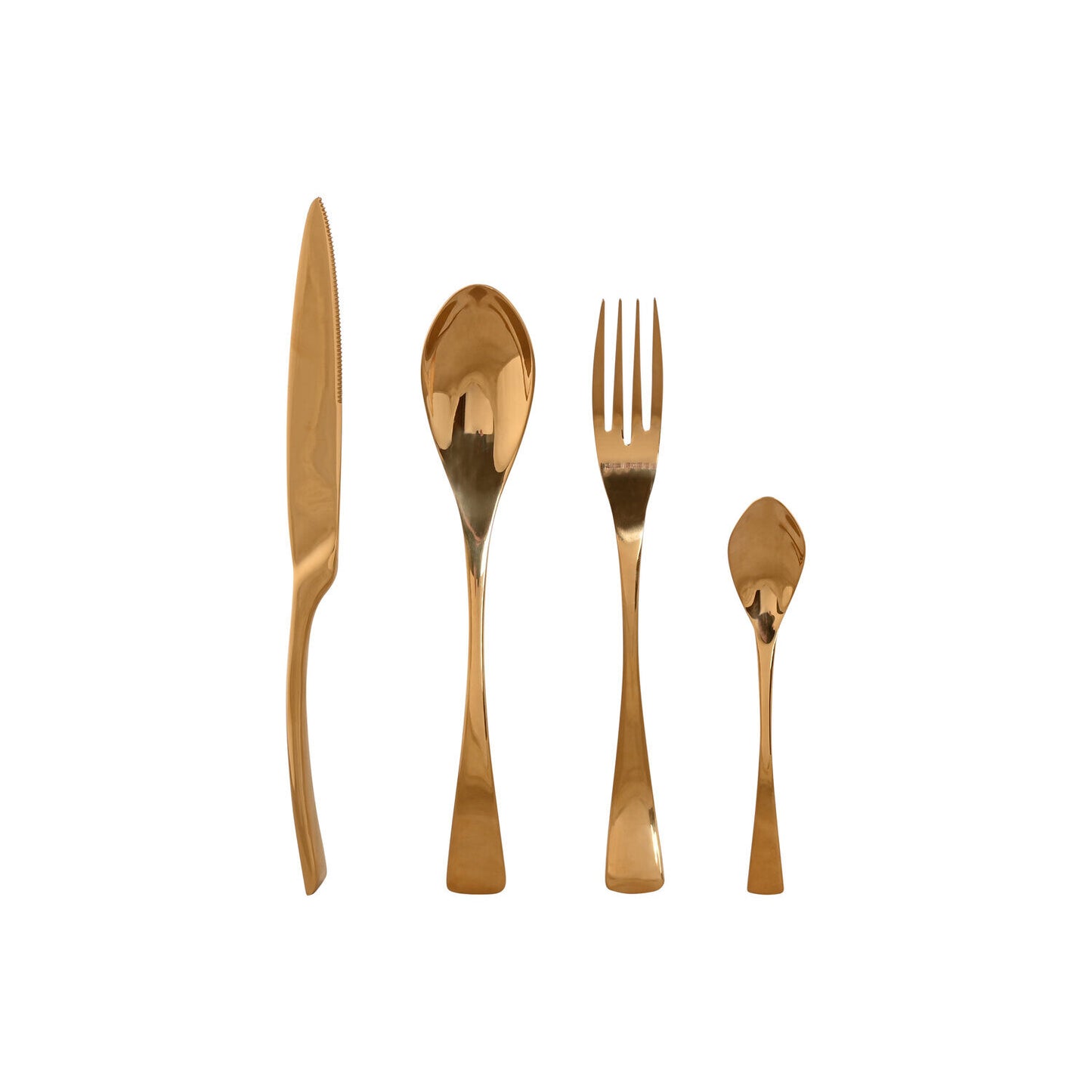 CUBERTERIA SET 16 INOX 2X1:5X25:5 2MM DORADO
