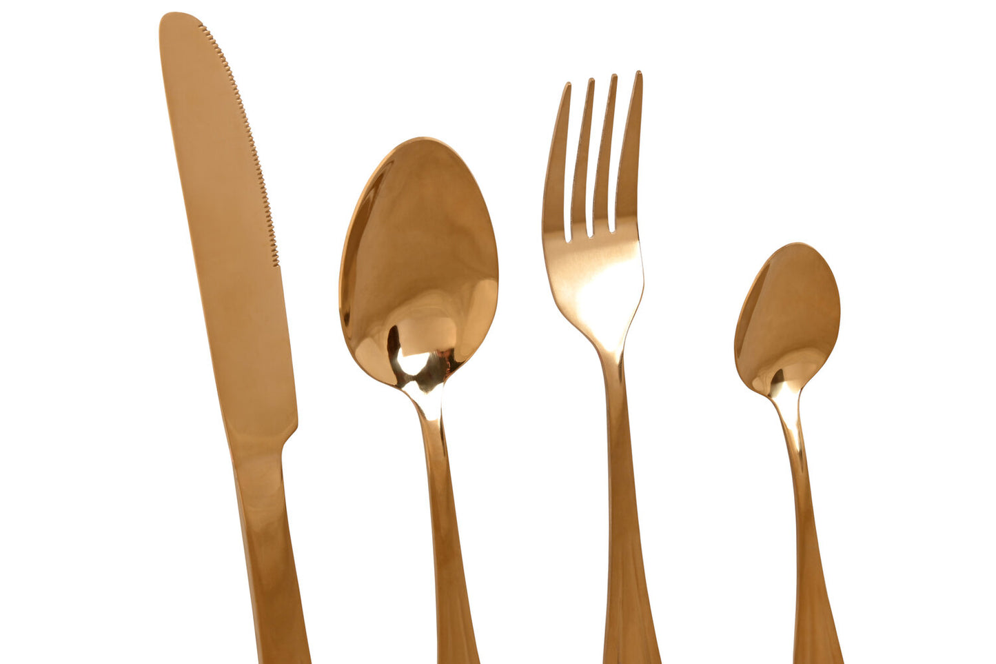 CUBERTERIA SET 16 INOX 2X0:4X24 2MM DORADO