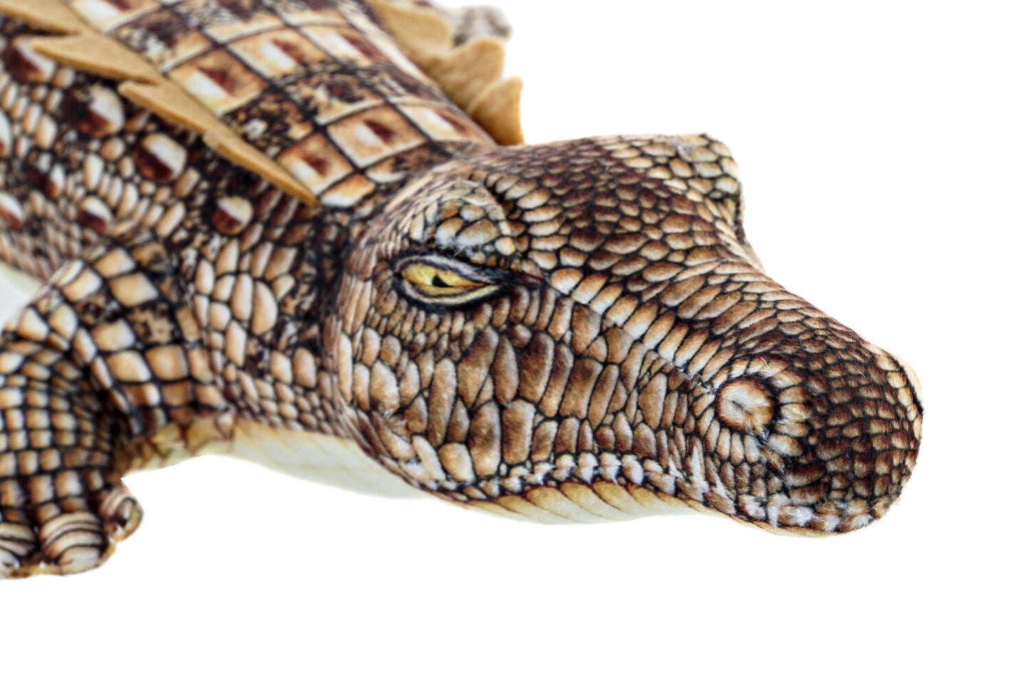 PELUCHE POLIESTER 46X22X8 COCODRILO MARRON