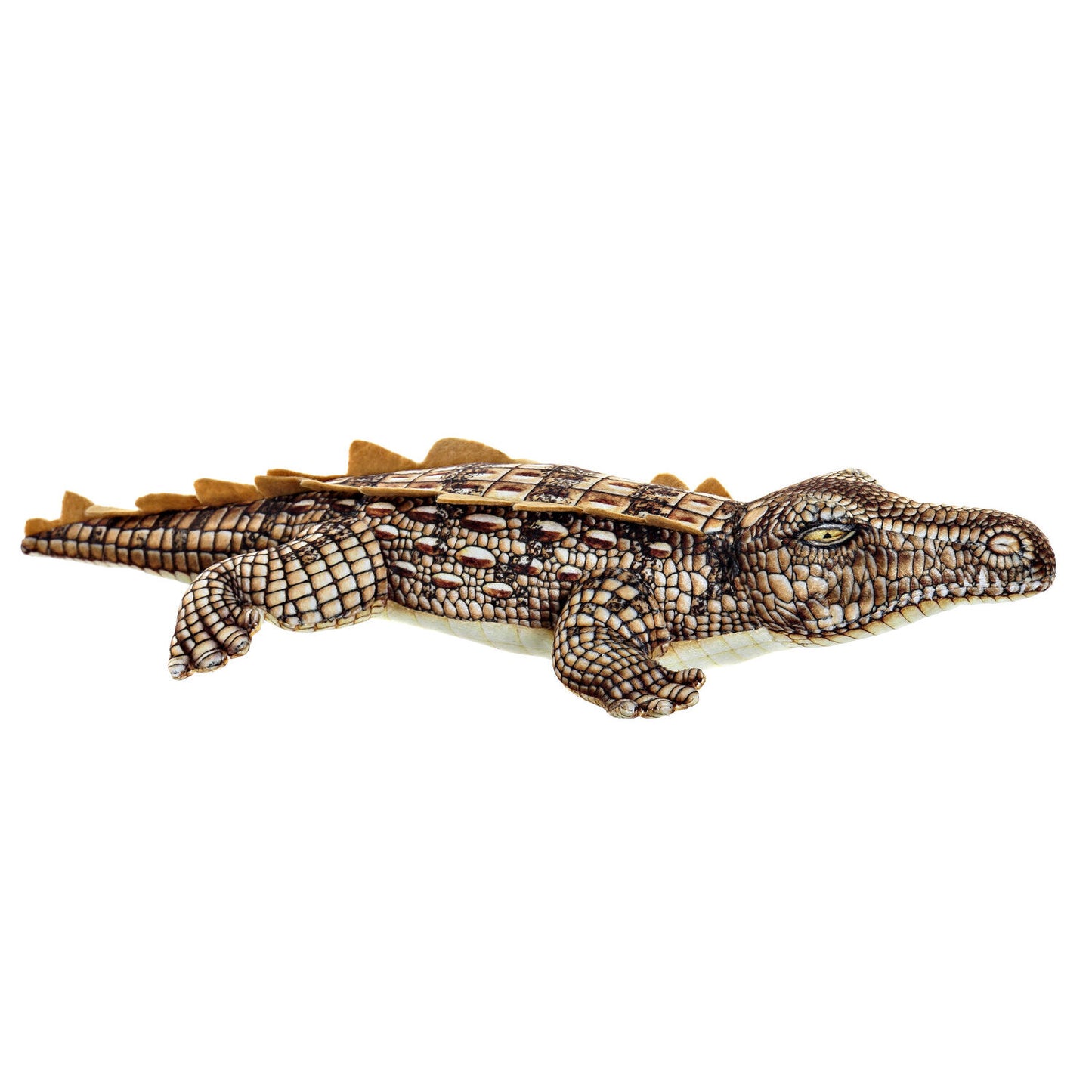 PELUCHE POLIESTER 46X22X8 COCODRILO MARRON
