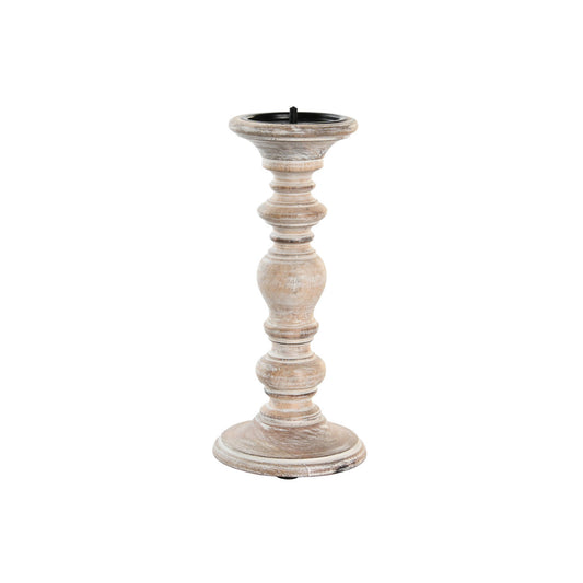 CANDELABRO MANGO METAL 14X14X32 DESGASTADO BLANCO