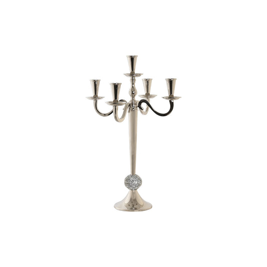 CANDELABRO ALUMINIO ACRILICO 30X30X47 CROMADO