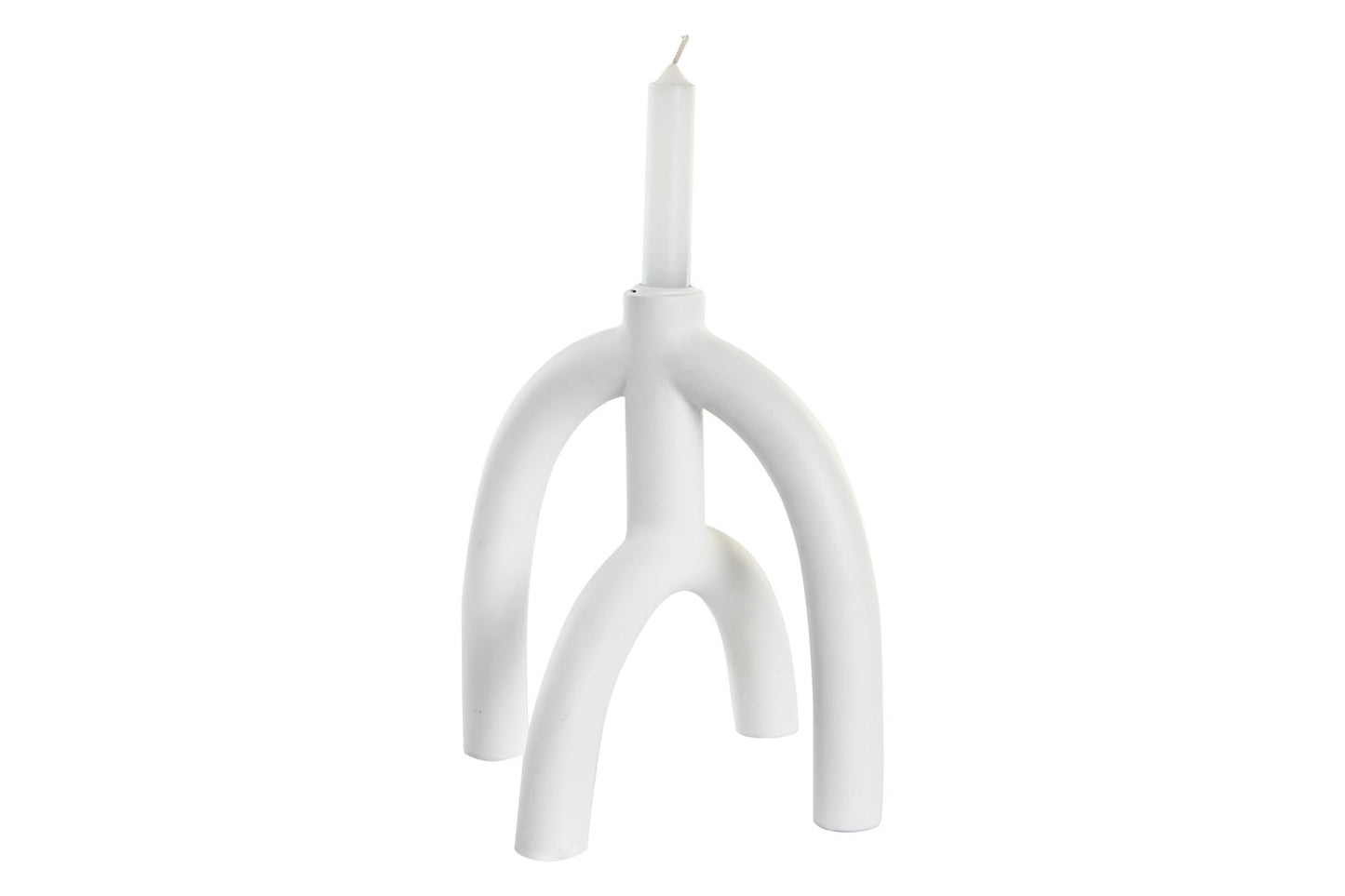 CANDELABRO RESINA 21:5X21:5X23 BLANCO