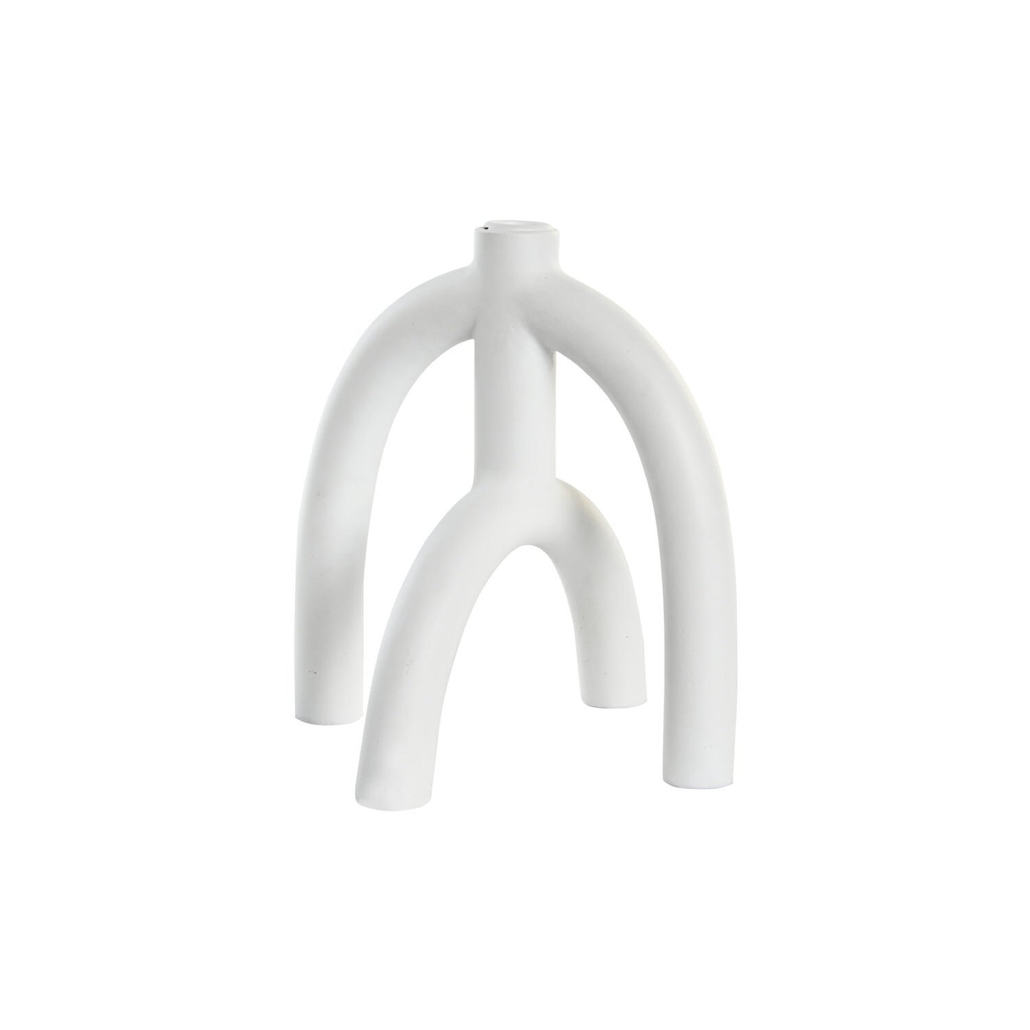 CANDELABRO RESINA 21:5X21:5X23 BLANCO