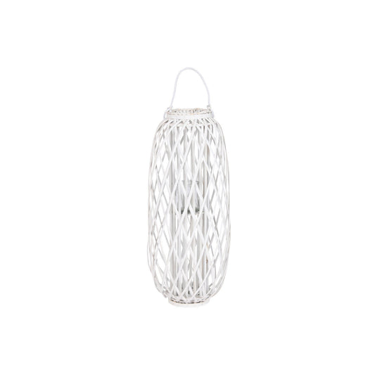 PORTAVELA MIMBRE CRISTAL 34X34X80 BLANCO