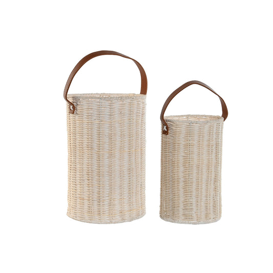 PORTAVELA SET 2 RATAN CRISTAL 20X20X30 ASA