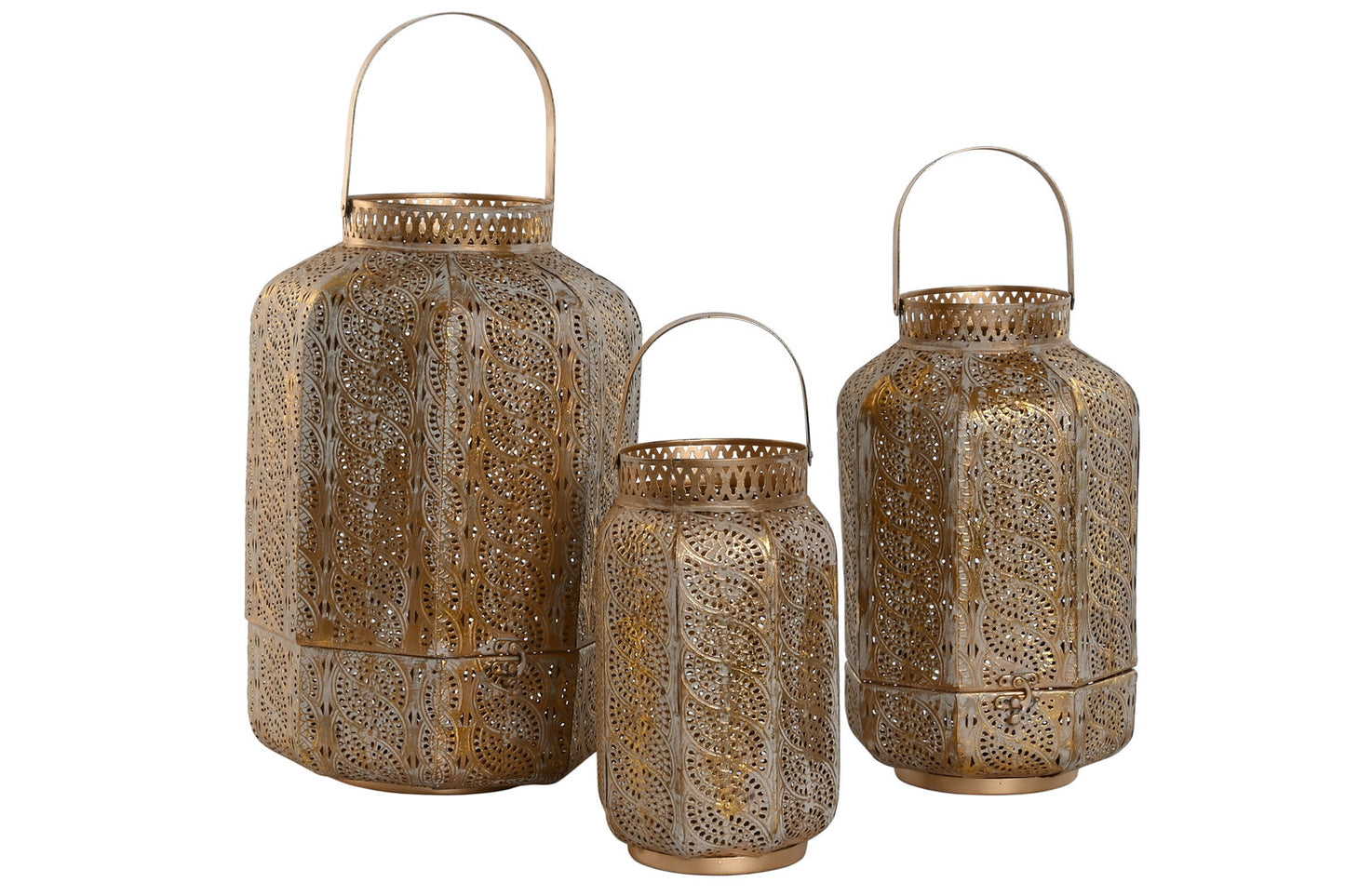 PORTAVELA SET 3 METAL 25X25X40 25CM/33CM