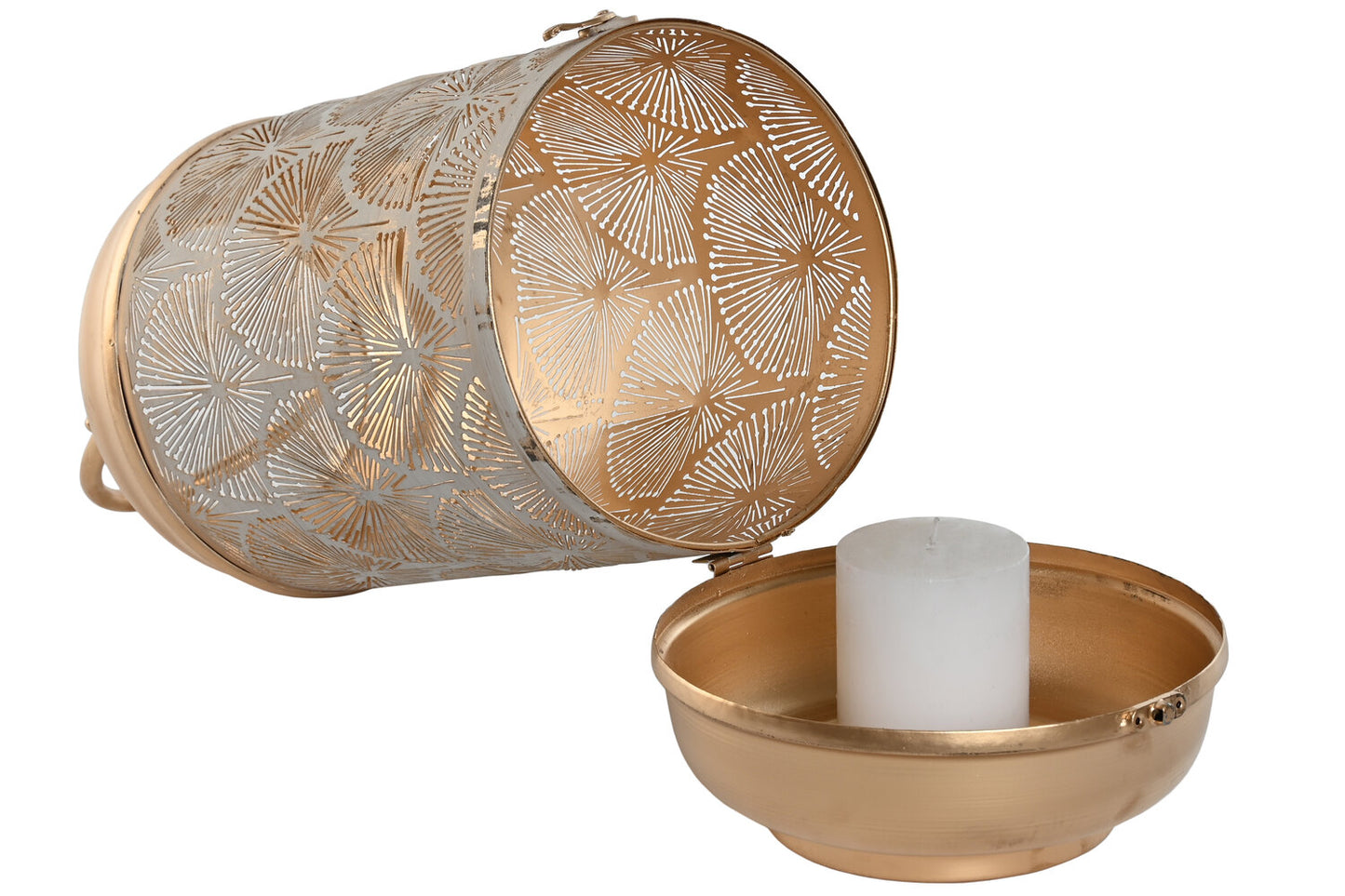 PORTAVELA SET 3 METAL 25X25X49 39CM/33CM DORADO