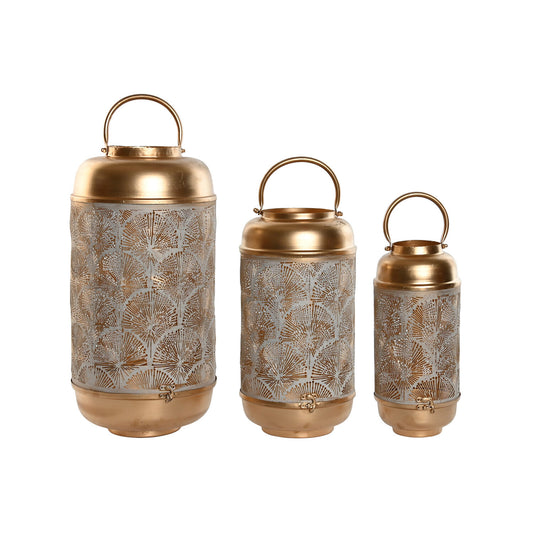 PORTAVELA SET 3 METAL 25X25X49 39CM/33CM DORADO