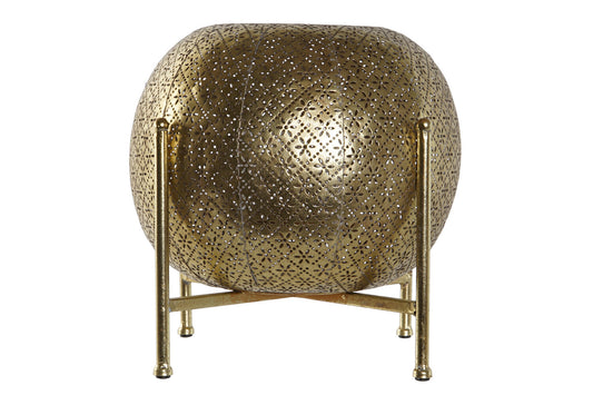 PORTAVELA METAL CRISTAL 29X29X26:5 DORADO