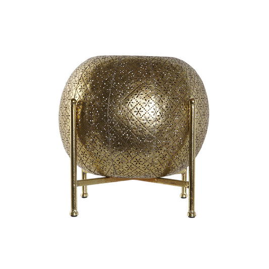 PORTAVELA METAL CRISTAL 29X29X26:5 DORADO