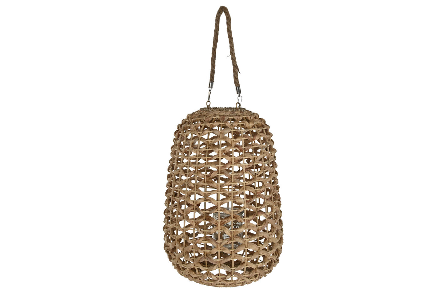 PORTAVELA JACINTO DE AGUA METAL 28X28X64 NATURAL