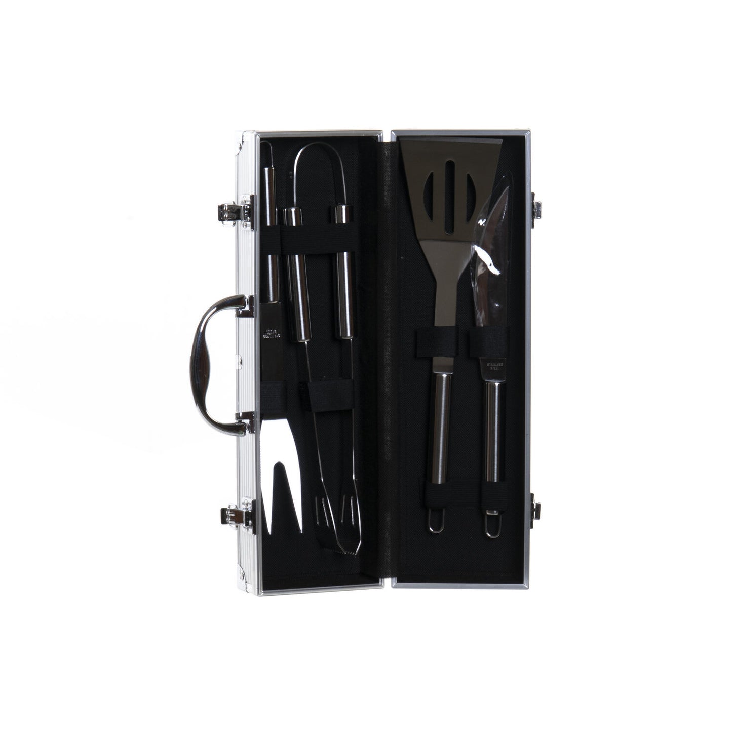 BARBACOA SET 5 INOX ALUMINIO 38X12X9 NEGRO