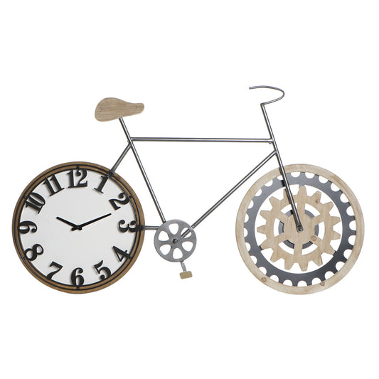 RELOJ PARED METAL MDF 108X6:4X63:5 BICICLETA NEGRO