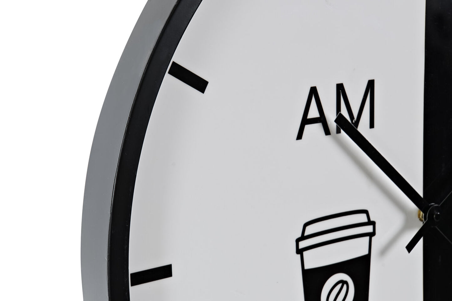 RELOJ PARED METAL 60X4X60 AM/PM NEGRO