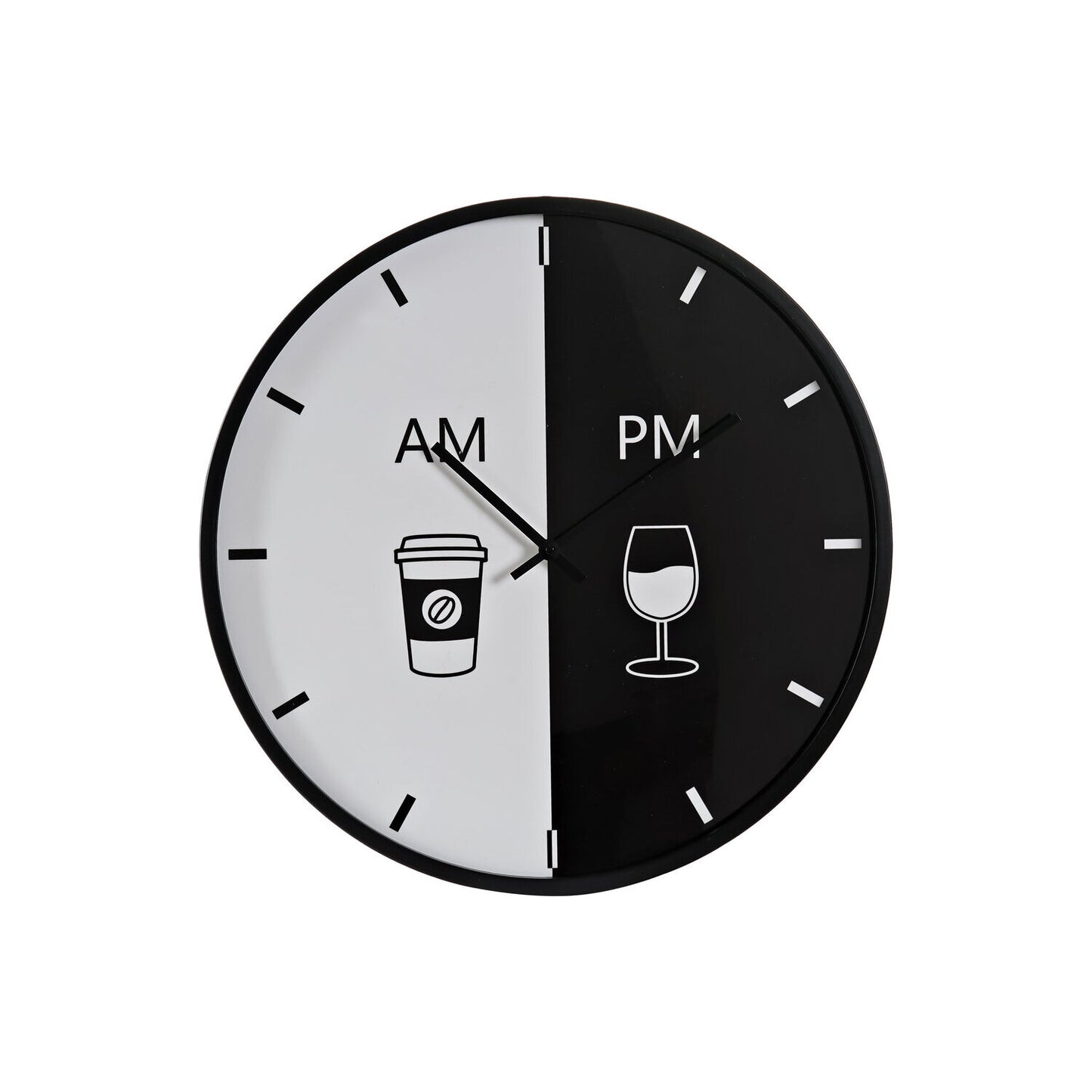 RELOJ PARED METAL 60X4X60 AM/PM NEGRO