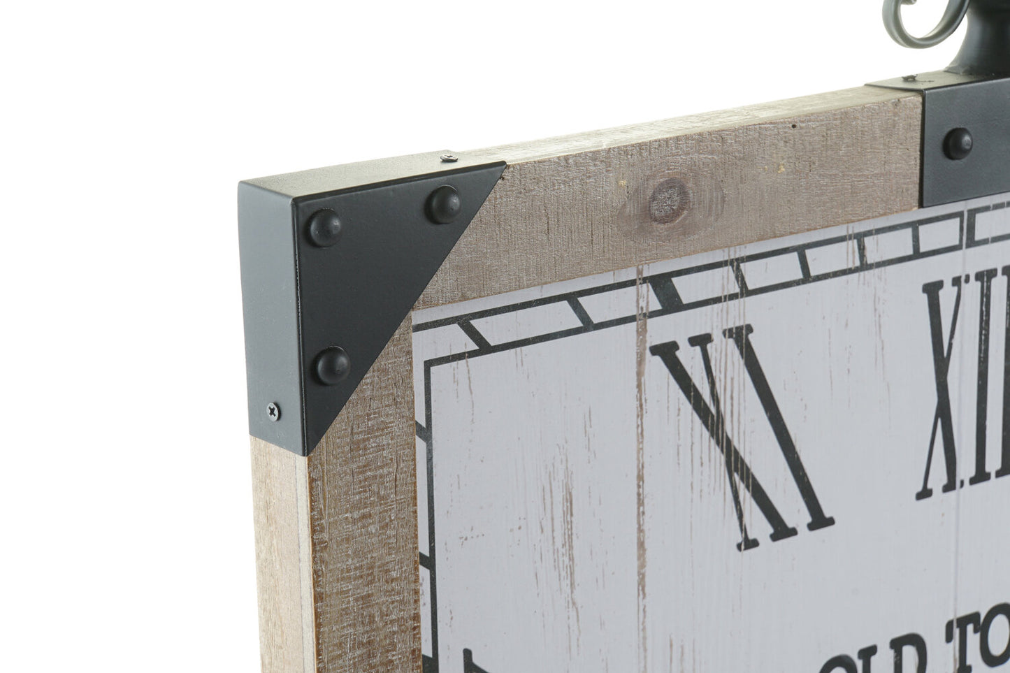 RELOJ PARED HIERRO MDF 60X4:5X75 BLANCO