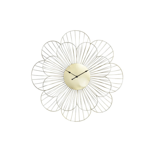 RELOJ PARED METAL 57X4X57 FLOR DORADO