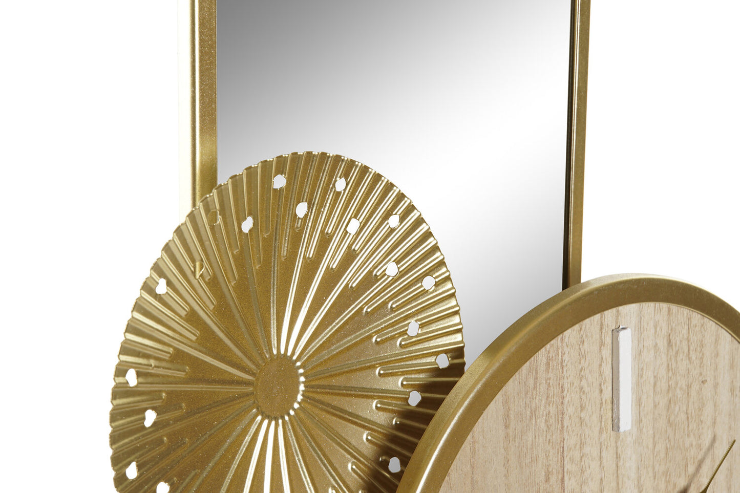 RELOJ SOBREMESA MDF METAL 26X8X53 ESPEJO NATURAL