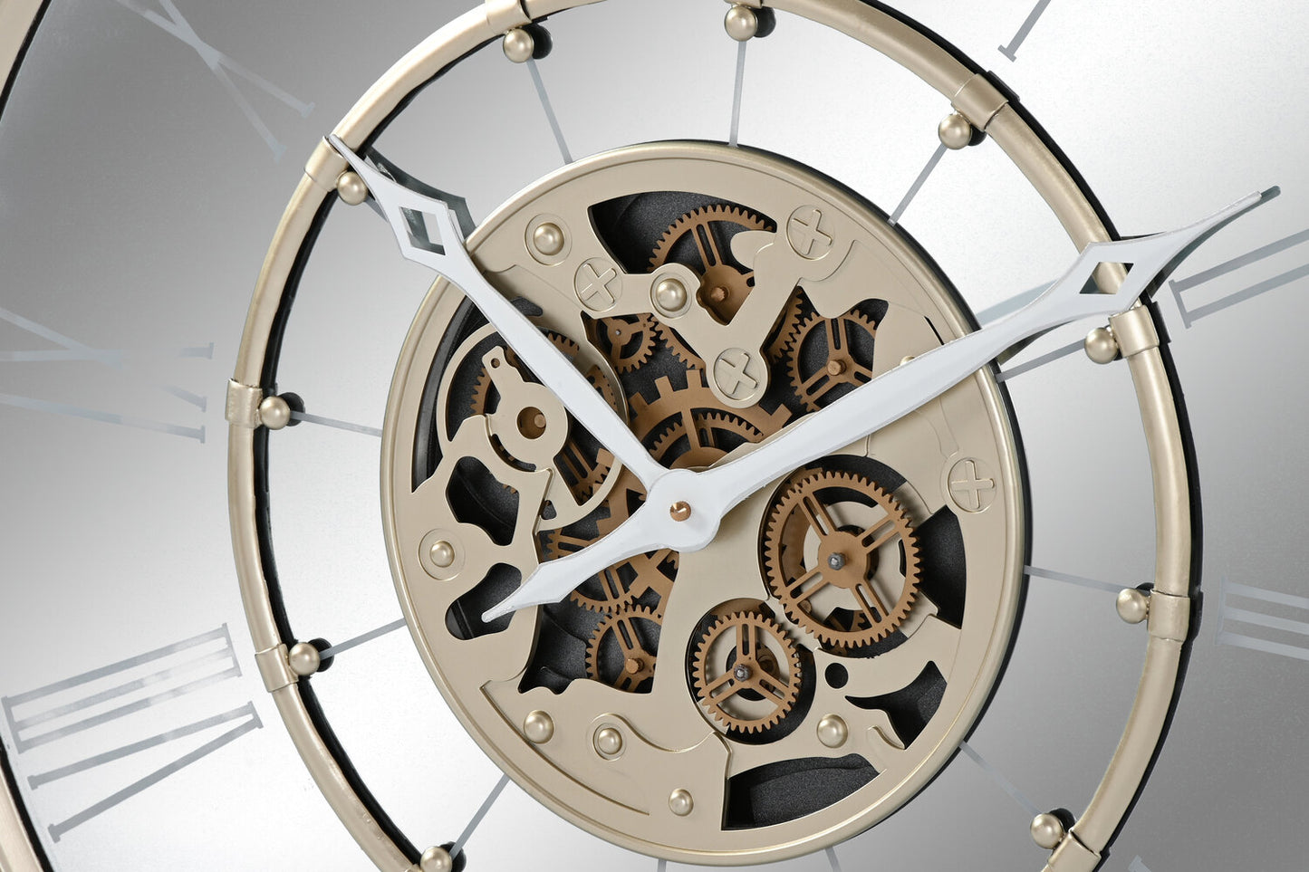 RELOJ PARED HIERRO ESPEJO 67X8X67 MOVIMIENTO