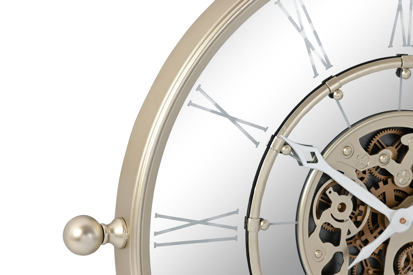 RELOJ PARED HIERRO ESPEJO 67X8X67 MOVIMIENTO