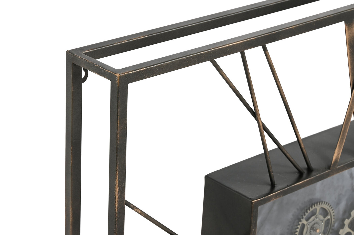 RELOJ PARED METAL CRISTAL 80X8X80 DORADO