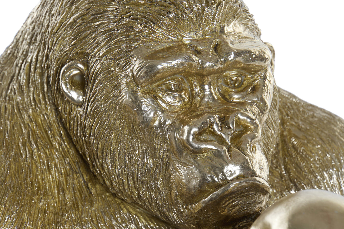FIGURA RESINA 33X33X43 GORILA DORADO
