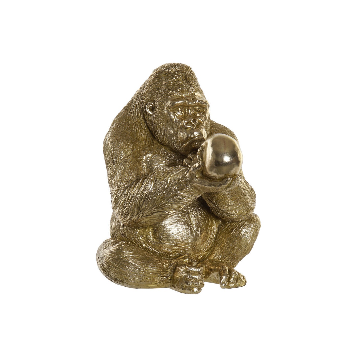 FIGURA RESINA 33X33X43 GORILA DORADO