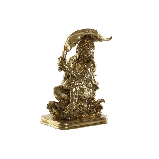FIGURA RESINA 16:5X10:6X22:5 MONO HOJA DORADO