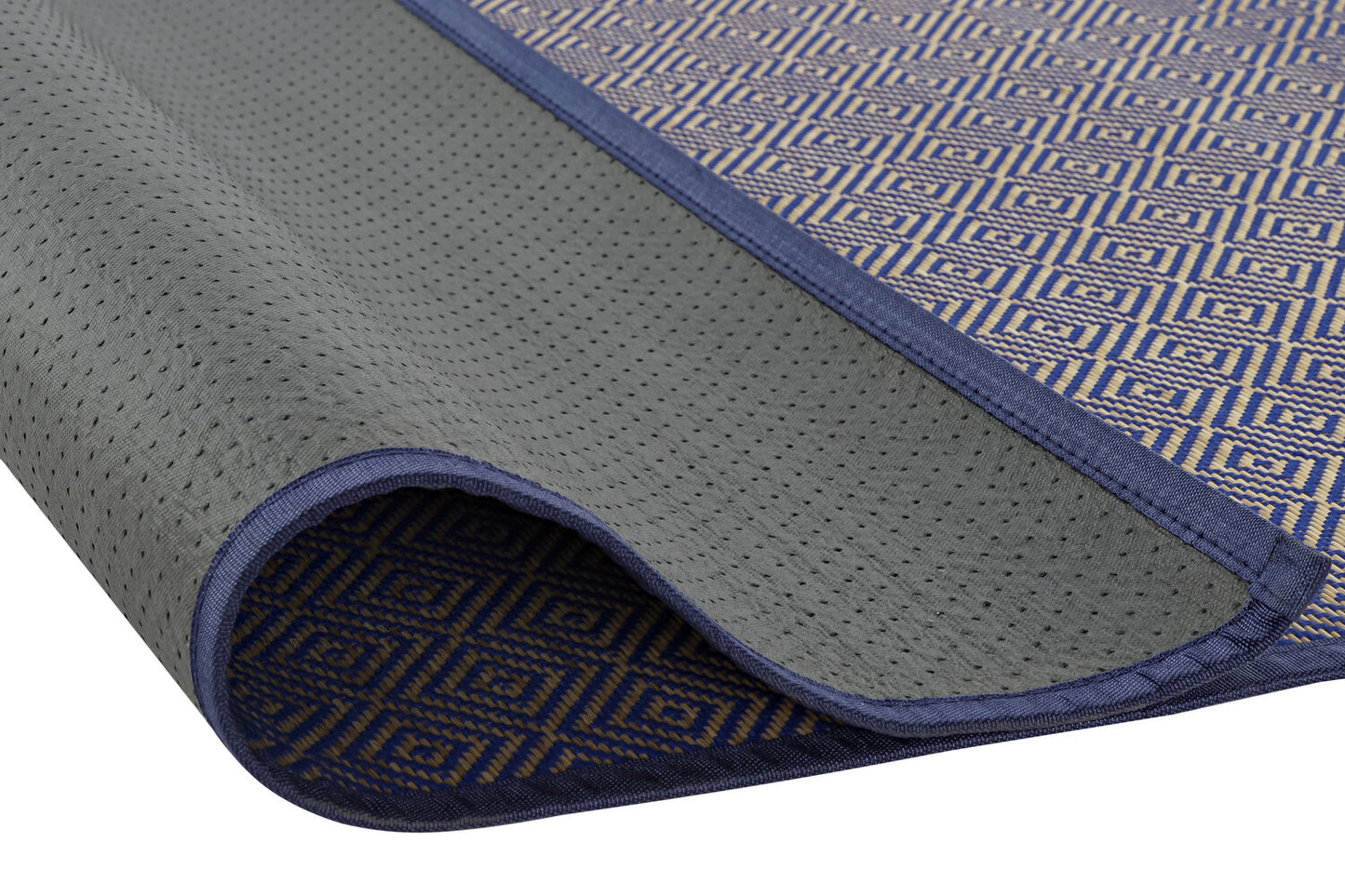 ALFOMBRA BAMBU 200X290X0:5 GEOMETRICO AZUL