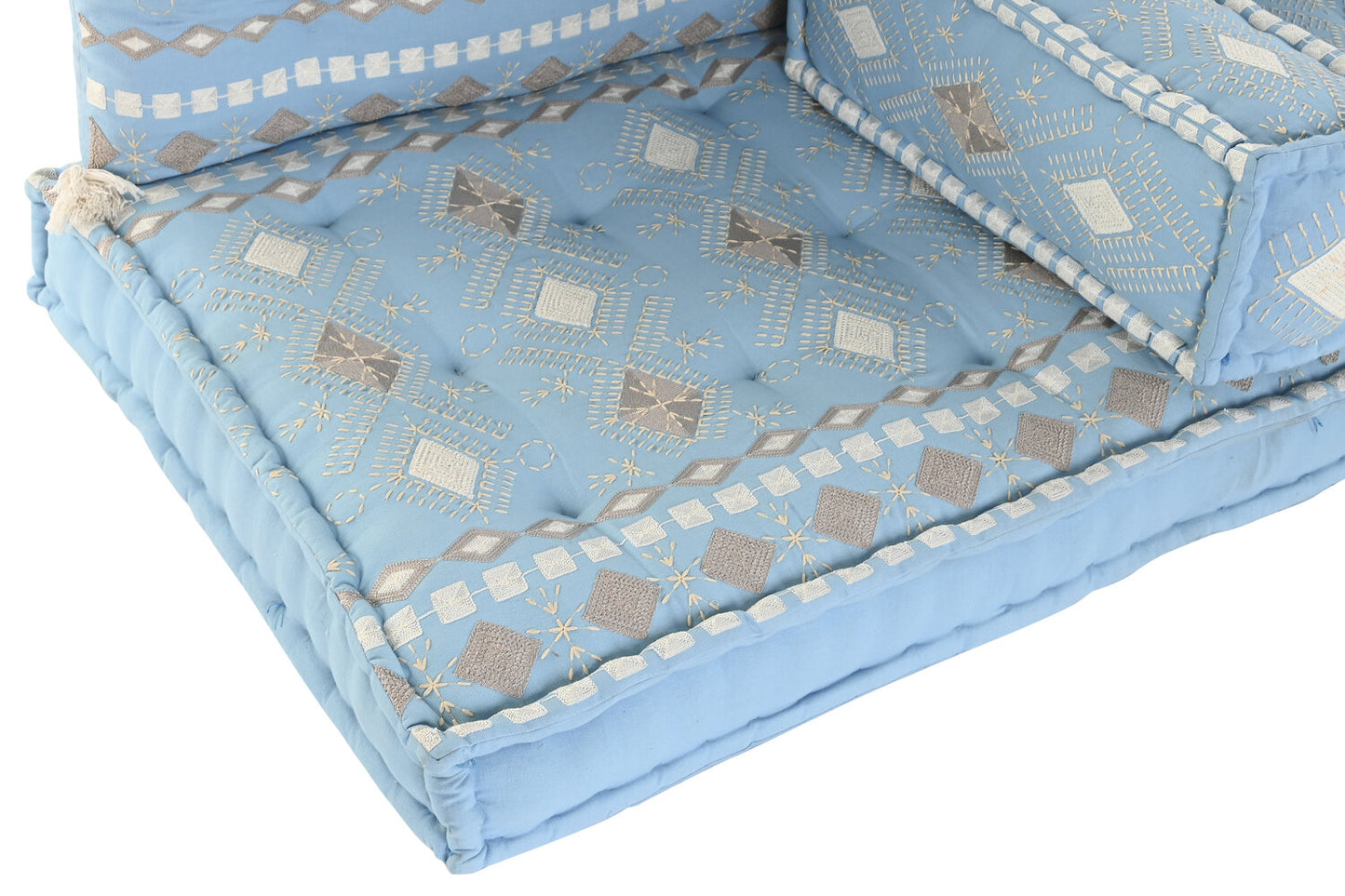 SILLON SET 4 ALGODON 150X74X14 BORDADO 4 SURT.