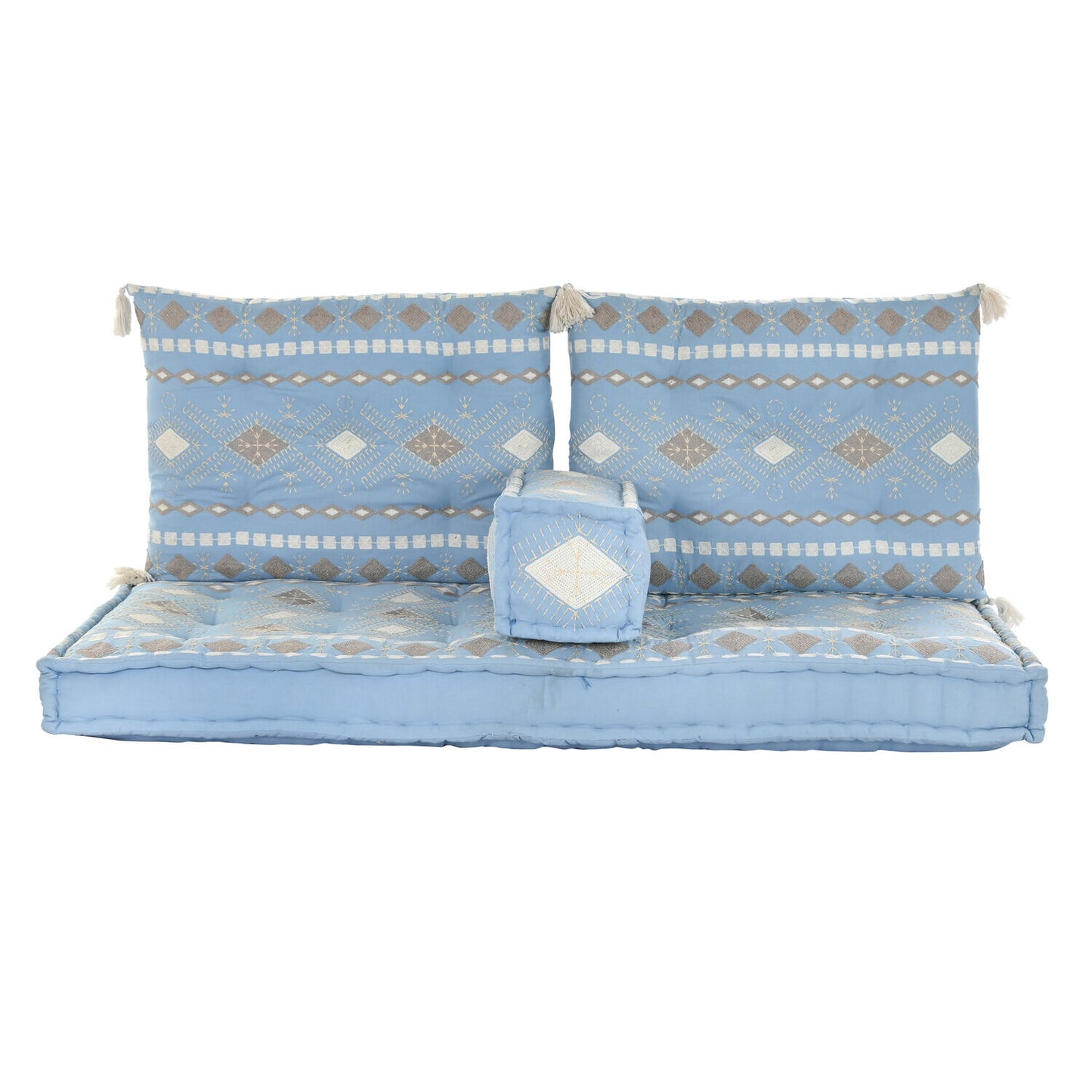 SILLON SET 4 ALGODON 150X74X14 BORDADO 4 SURT.