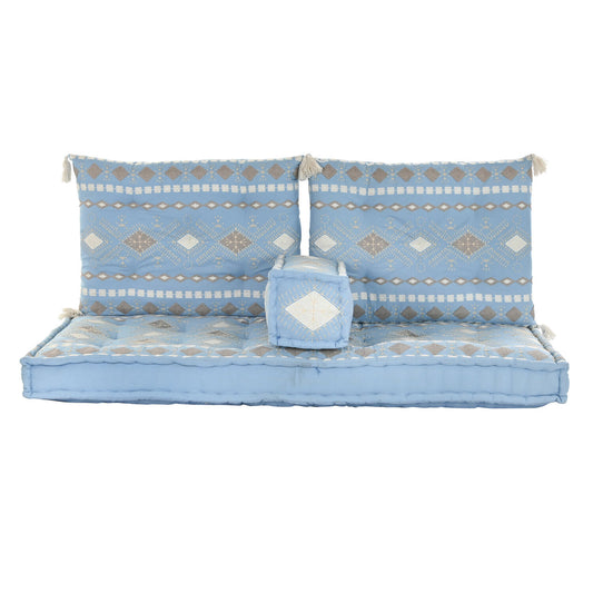 SILLON SET 4 ALGODON 150X74X14 BORDADO 4 SURT.