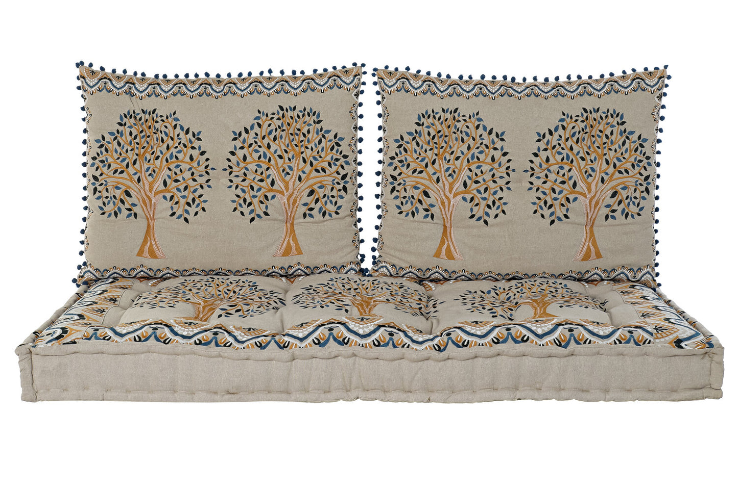 SILLON SET 4 ALGODON 145X76X1 ARBOL DESGASTADO