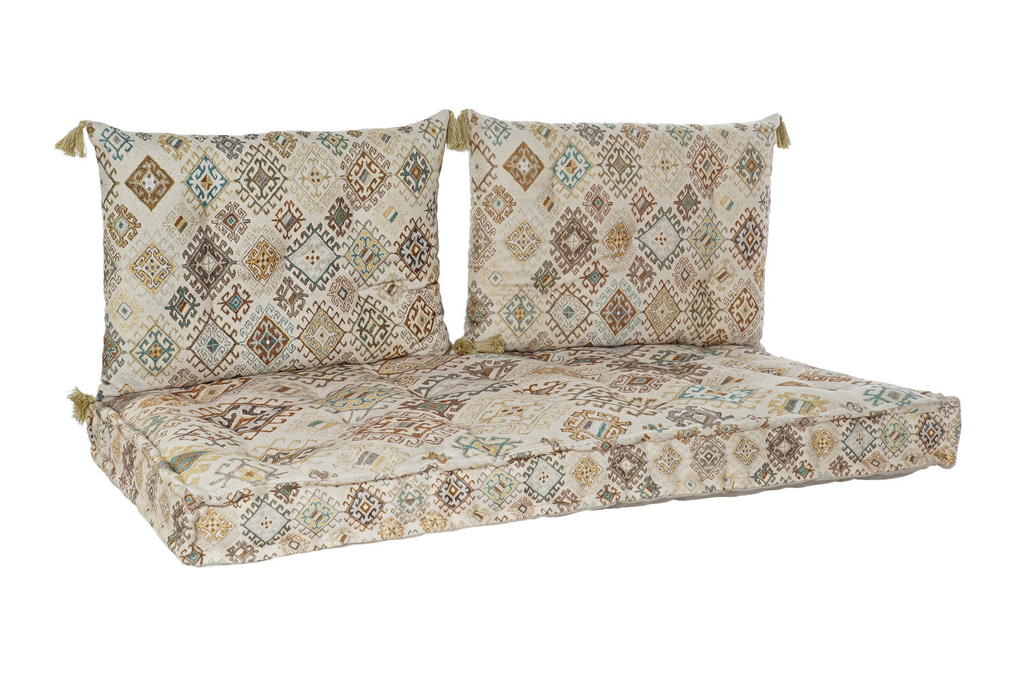 SILLON SET 4 ALGODON 145X76X13 DESGASTADO BEIGE