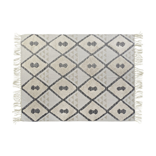 ALFOMBRA ALGODON 160X230X1 1500 GSM ROMBOS BEIGE