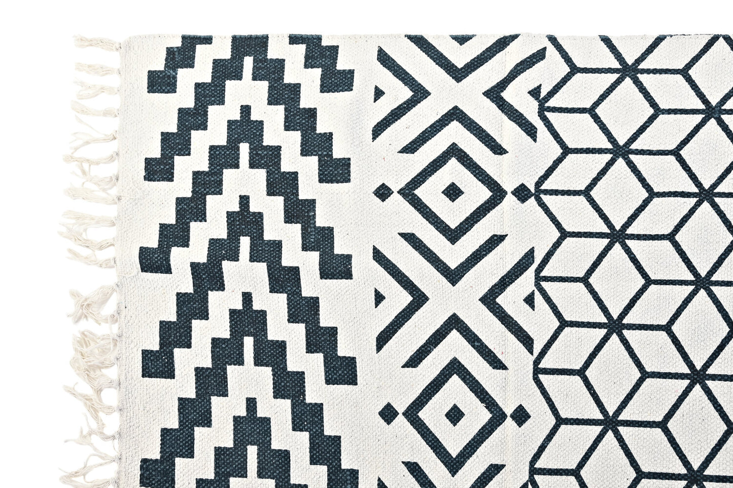 ALFOMBRA ALGODON 160X230X1 NEGRO