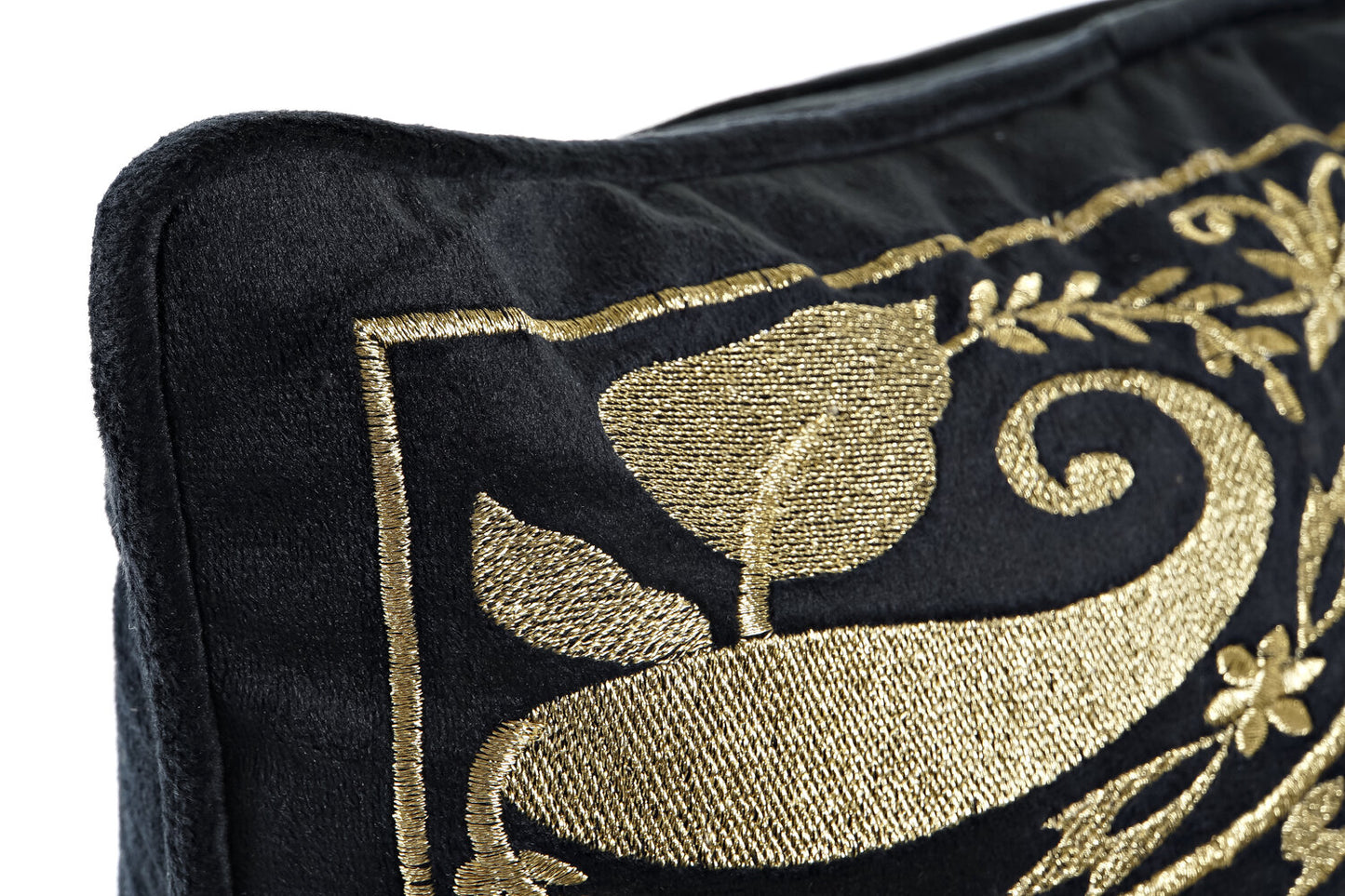 COJIN POLIESTER 50X10X30 500 GR: BORDADO NEGRO