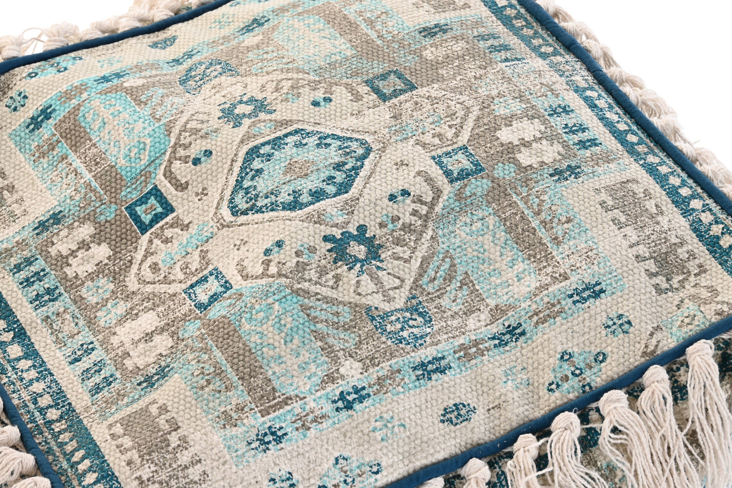 COJIN SUELO ALGODON 40X40X40 1600 GR: FLECOS AZUL